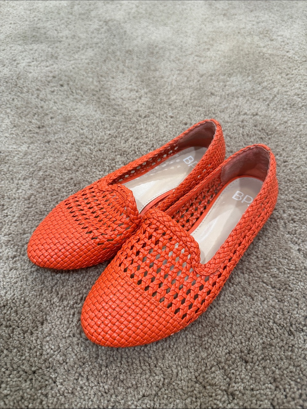bp Woven Slip-On Loafers in Bright Orange